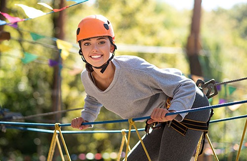 Women in Helmet