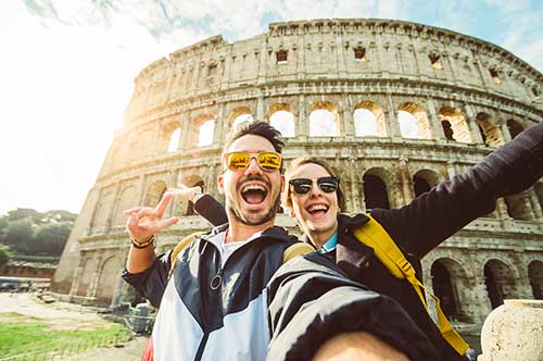 Couple taking picture